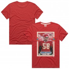 Unisex Kansas City Chiefs Derrick Thomas Homage Red Trading Card Tri-Blend T-Shirt Unisex Kansas City Chiefs Derrick Thomas Homage Red Trading Card Tri-Blend T-Shirt