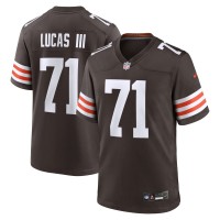 Cleveland Browns Cornelius Lucas Nike Brown Team Game Jersey