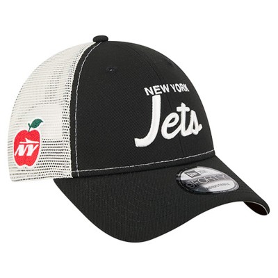 Бейсболка New York Jets New Era Black Apple Trucker 9FORTY