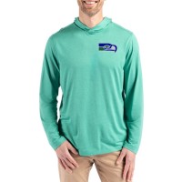 Seattle Seahawks Cutter & Buck Kelly Green Coastline Epic Comfort Eco Recycled Long Sleeve Hoodie T-Shirt