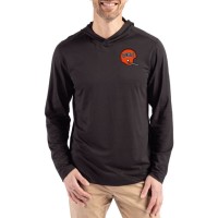 Cincinnati Bengals Cutter & Buck Black Coastline Epic Comfort Eco Recycled Long Sleeve Hoodie T-Shirt