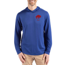 Футболка Buffalo Bills Cutter & Buck Blue Coastline Epic Comfort Eco Recycled Long Sleeve Hoodie