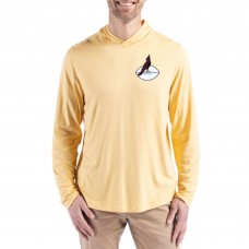 Arizona Cardinals Cutter & Buck Yellow Throwback Logo Coastline Epic Comfort Eco Recycled Long Sleeve Hoodie T-Shirt