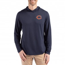 Футболка с длинным рукавом с капюшоном Chicago Bears Cutter & Buck Navy Coastline Epic Comfort Eco Recycled