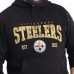 Pittsburgh Steelers G-III Sports by Carl Banks Black Adaptive Team Spirit Graphic Fleece Pullover Hoodie