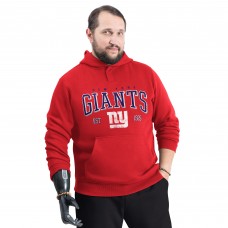 New York Giants G-III Sports by Carl Banks Red Adaptive Team Spirit Graphic Fleece Pullover Hoodie