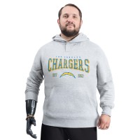 Los Angeles Chargers G-III Sports by Carl Banks Gray Adaptive Team Spirit Graphic Fleece Pullover Hoodie