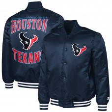 Куртка на кнопках Houston Texans G-III Sports by Carl Banks Navy Adaptive Team Graphic Satin
