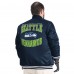 Seattle Seahawks G-III Sports by Carl Banks College Navy Adaptive Team Graphic Satin Full-Snap Varsity Jacket