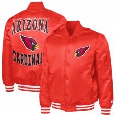 Arizona Cardinals G-III Sports by Carl Banks Cardinal Adaptive Team Graphic Satin Full-Snap Varsity Jacket