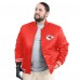 Kansas City Chiefs G-III Sports by Carl Banks Red Adaptive Team Graphic Satin Full-Snap Varsity Jacket