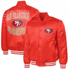 San Francisco 49ers G-III Sports by Carl Banks Scarlet Adaptive Team Graphic Satin Full-Snap Varsity Jacket San Francisco 49ers G-III Sports by Carl Banks Scarlet Adaptive Team Graphic Satin Full-Snap Varsity Jacket