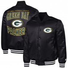 Куртка на кнопках Green Bay Packers G-III Sports by Carl Banks Black Adaptive Team Graphic Satin