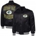 Куртка на кнопках Green Bay Packers G-III Sports by Carl Banks Black Adaptive Team Graphic Satin