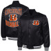 Рубашка Cincinnati Bengals G-III Sports by Carl Banks Black Adaptive Team Graphic Satin Varsity Jacket