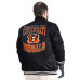 Рубашка Cincinnati Bengals G-III Sports by Carl Banks Black Adaptive Team Graphic Satin Varsity Jacket