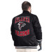 Куртка Atlanta Falcons G-III Sports by Carl Banks Black Adaptive Team Graphic Satin Full-Snap Varsity