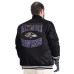 Куртка Baltimore Ravens G-III Sports by Carl Banks Black Adaptive Team Graphic Satin Full-Snap Varsity