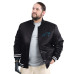 Рубашка Carolina Panthers G-III Sports by Carl Banks Black Adaptive Team Graphic Satin Varsity Jacket