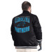 Рубашка Carolina Panthers G-III Sports by Carl Banks Black Adaptive Team Graphic Satin Varsity Jacket