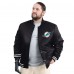 Miami Dolphins G-III Sports by Carl Banks Black Adaptive Team Graphic Satin Full-Snap Varsity Jacket