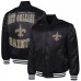 New Orleans Saints G-III Sports by Carl Banks Black Adaptive Team Graphic Satin Full-Snap Varsity Jacket New Orleans Saints G-III Sports by Carl Banks Black Adaptive Team Graphic Satin Full-Snap Varsity Jacket