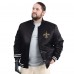 New Orleans Saints G-III Sports by Carl Banks Black Adaptive Team Graphic Satin Full-Snap Varsity Jacket