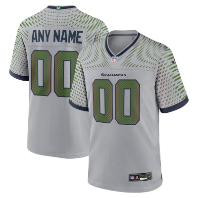 Именная джерси Seattle Seahawks Nike Gray 2025 Rivalries Collection Game