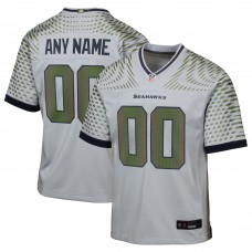 Подростковая Seattle Seahawks Nike Wolf Gray 2025 Rivalries Collection Custom Game Jersey