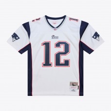 Джерси New England Patriots Tom Brady Mitchell & Ness White 2000 Legacy Replica