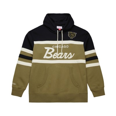 Толстовка Chicago Bears Mitchell & Ness Olive Vintage Logo Head Coach