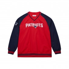 New England Patriots Mitchell & Ness Red Raglan Jacket