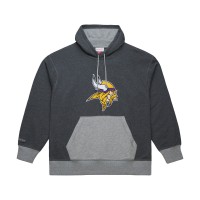 Minnesota Vikings Mitchell & Ness Heather Black Legacy Collection Raglan Fleece Hoodie