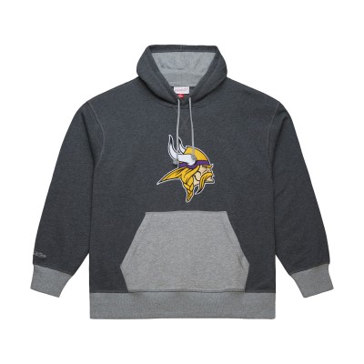Minnesota Vikings Mitchell & Ness Heather Black Legacy Collection Raglan Fleece Hoodie