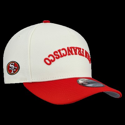 Бейсболка San Francisco 49ers New Era Cream Upside Down 9FIFTY A-Frame Snapback
