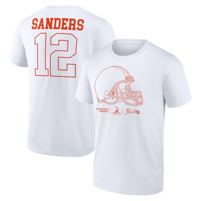 Футболка Cleveland Browns Shedeur Sanders White Outline Player