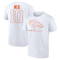 Футболка Denver Broncos Bo Nix White Outline Player