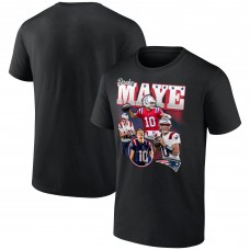 New England Patriots Drake Maye Black Notorious T-Shirt