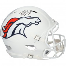 Bo Nix Denver Broncos Autographed Fanatics Authentic Riddell 2024 Alternate Speed Authentic Helmet