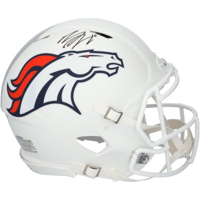 Bo Nix Denver Broncos Autographed Fanatics Authentic Riddell 2024 Alternate Speed Authentic Helmet