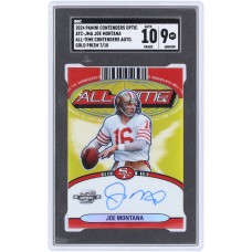 Joe Montana San Francisco 49ers Autographed 2024 Panini Contenders Optic Gold Prizm All-Time Contenders #ATC-JMA #7/10 SGC Authenticated 9/10 Card