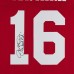 Joe Montana San Francisco 49ers Autographed Fanatics Authentic Scarlet Mitchell & Ness Authentic Jersey with Comeback Kid! Inscription