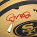 Joe Montana San Francisco 49ers Autographed Fanatics Authentic Riddell Rave Speed Mini Helmet