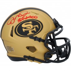 Joe Montana San Francisco 49ers Autographed Fanatics Authentic Riddell Rave Speed Mini Helmet with HOF 2000 Inscription