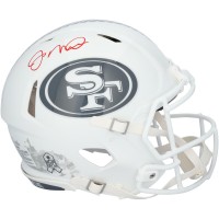 Joe Montana San Francisco 49ers Autographed Fanatics Authentic Riddell 2024 Salute To Service Speed Authentic Helmet