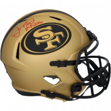 Joe Montana San Francisco 49ers Autographed Fanatics Authentic Riddell Rave Speed Replica Helmet with HOF 2000 Inscription