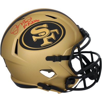 Joe Montana San Francisco 49ers Autographed Fanatics Authentic Riddell Rave Speed Replica Helmet with HOF 2000 Inscription
