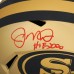 Joe Montana San Francisco 49ers Autographed Fanatics Authentic Riddell Rave Speed Replica Helmet with HOF 2000 Inscription