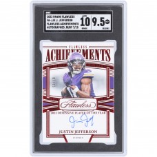 Justin Jefferson Minnesota Vikings Autographed 2023 Panini Flawless Flawless Achievemenets Ruby #FA-JJE #7/15 SGC Authenticated 9.5/10 Card