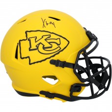 Xavier Worthy Kansas City Chiefs Autographed Fanatics Authentic Riddell Rave Speed Replica Helmet